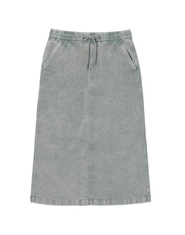 W 가먼트다잉 코듀로이 스커트 Light Gray