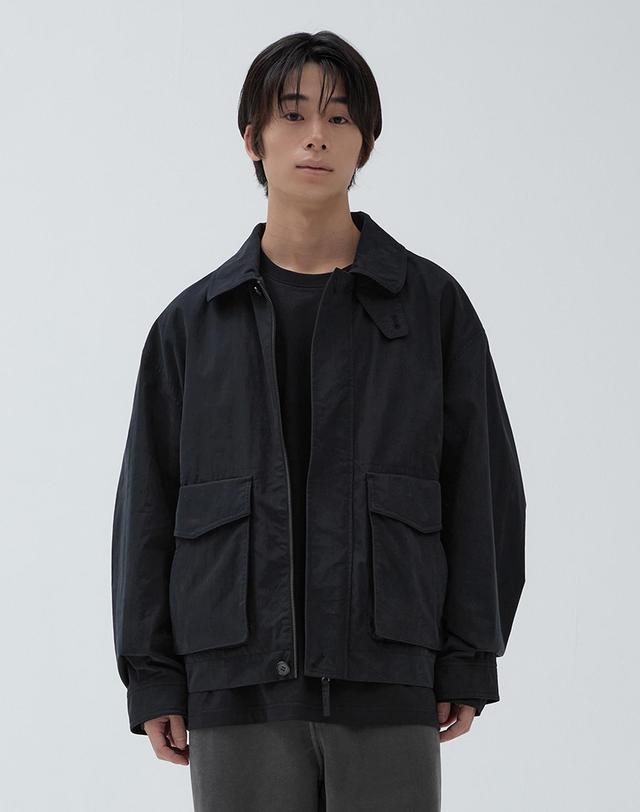 나우 어센틱 워크 자켓 Black 착용컷
