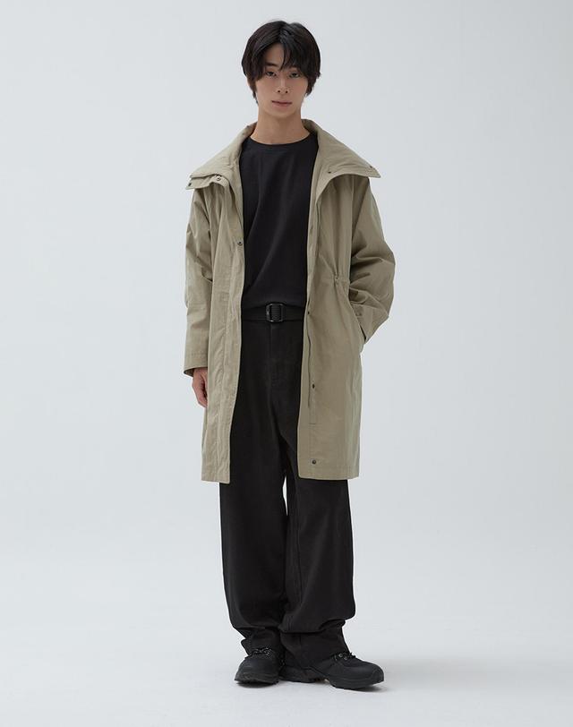 나우 W 어센틱 야상 코트 Light Khaki Beige 착용컷