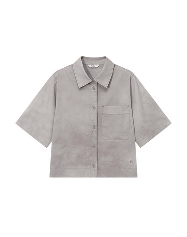 W 보타닉 포켓 반팔 셔츠 Light Gray