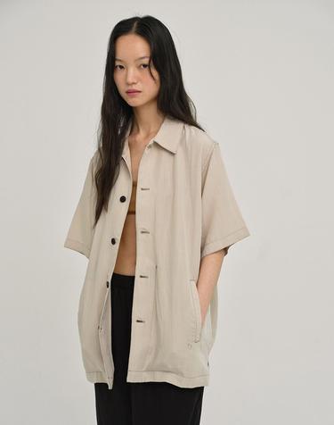 린넨 혼방 셔츠 자켓 Light Beige