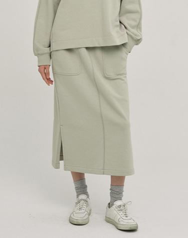 W 워케이션 스웻 스커트 Light Khaki