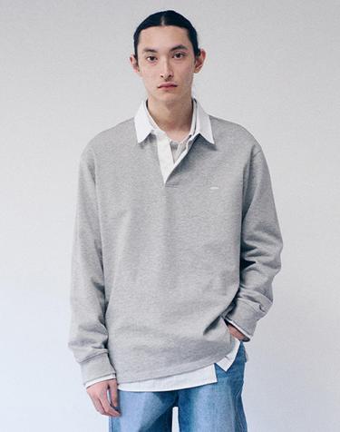 럭비 카라 티셔츠 Melange Gray