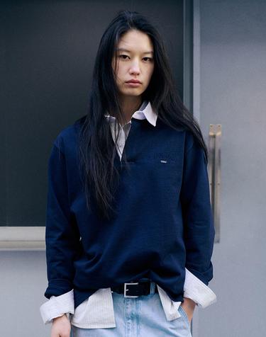 럭비 카라 티셔츠 Navy