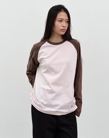 래글런 긴팔 티셔츠 Light Pink