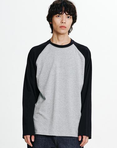 래글런 긴팔 티셔츠 Melange Gray