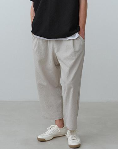 페블 시어서커 8부 팬츠 Warm Gray