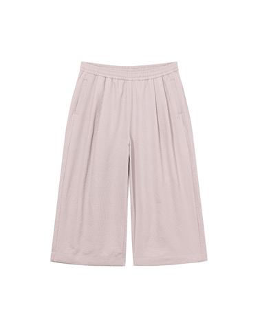 W 시어서커 8부 와이드 팬츠 Rose Pink