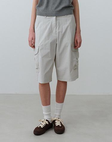 W 뱀부에어 버뮤다 카고 팬츠 Light Gray