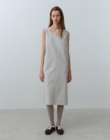 W 뱀부에어 브이넥 원피스 Light Gray