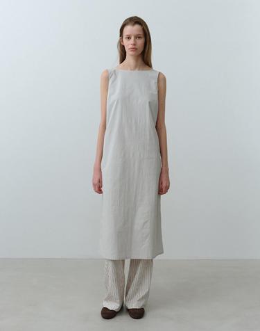 W 뱀부에어 보트넥 원피스 Light Gray
