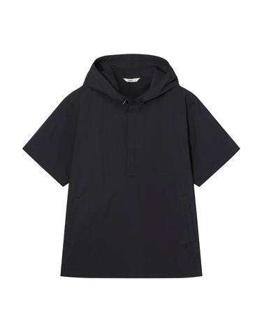 에어로쉘 반팔 후드 아노락 Black