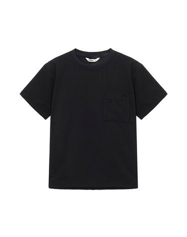 KIDS 시어서커 반팔 티셔츠 Black