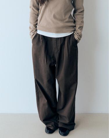 릴렉스드 플로우 팬츠 Dark Brown