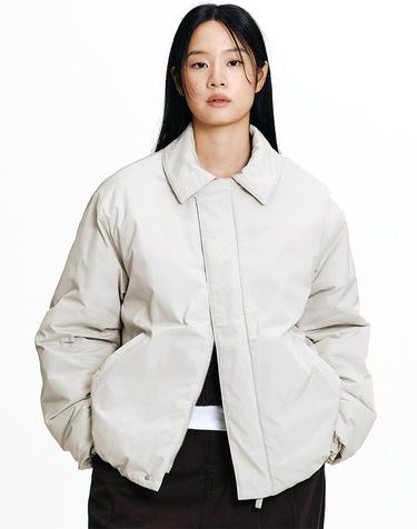 코쿤 카라 패딩 자켓 Warm Gray