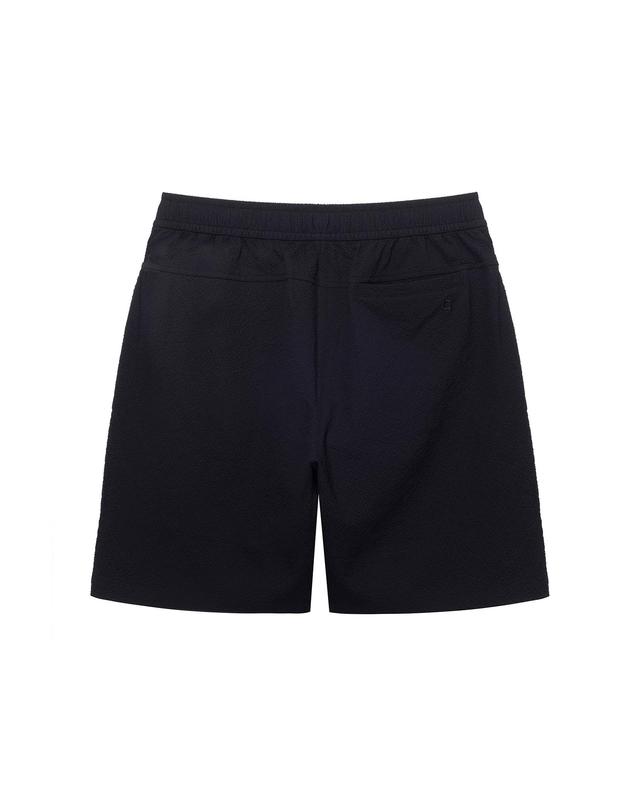 나우 페블 시어서커 하프 팬츠 Black 착용컷