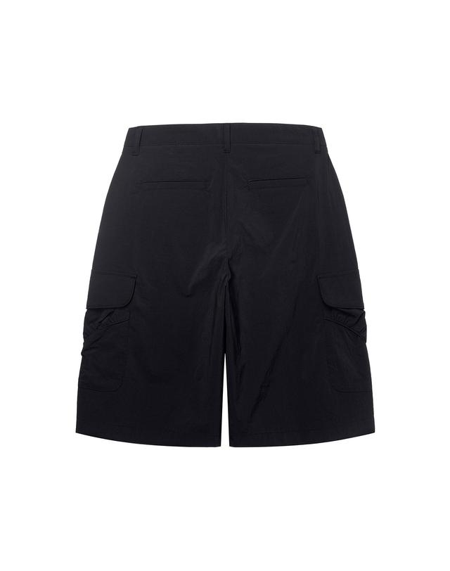 나우 W 뱀부에어 버뮤다 카고 팬츠 Black 착용컷