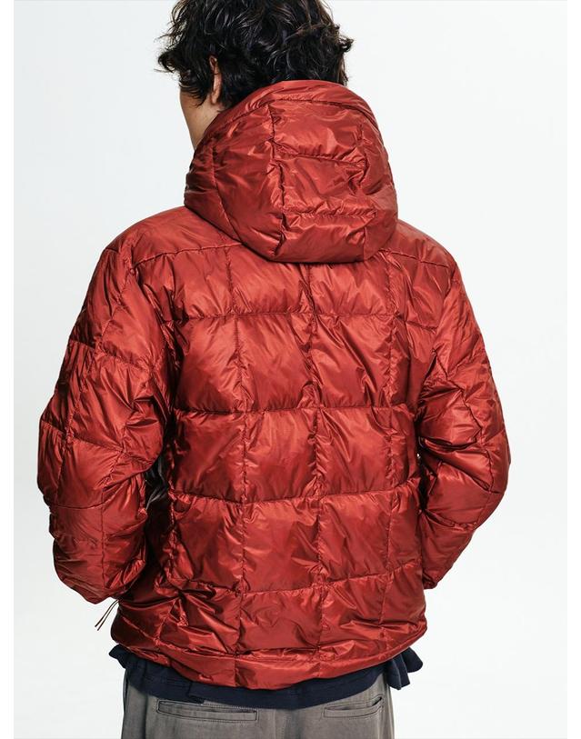 나우 팔레트 경량 다운 자켓 Brick Red 착용컷