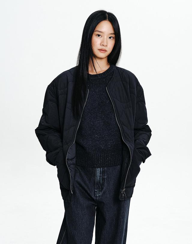 나우 코지 경량 패딩 자켓 Black 착용컷