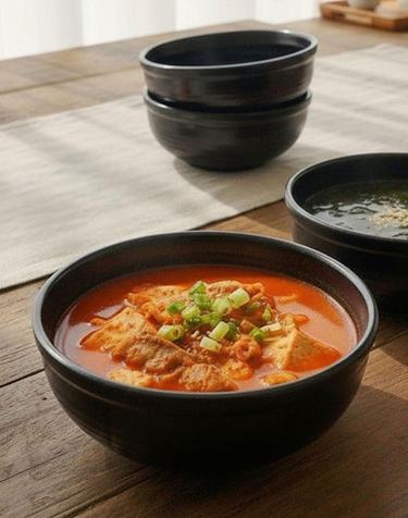 전통 한식기 옹기 접시 플레이트 국 대접 1P (시리얼볼)