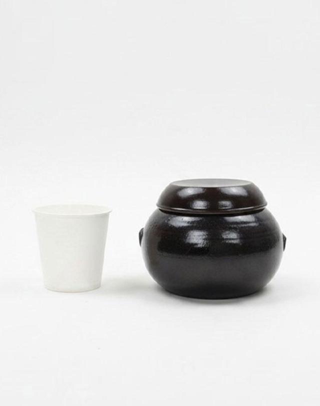 옹기종기 전통 한식기 옹기 소금통 양념통 항아리 500g 1+1 (뚜껑포함) 착용컷
