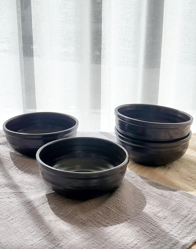 옹기종기 전통 한식기 옹기 접시 플레이트 국 대접 1P (시리얼볼) 착용컷