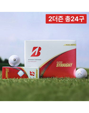 2박스 총24구/브리지스톤 슈퍼 스트레이트 테크놀로지 3피스 골프공