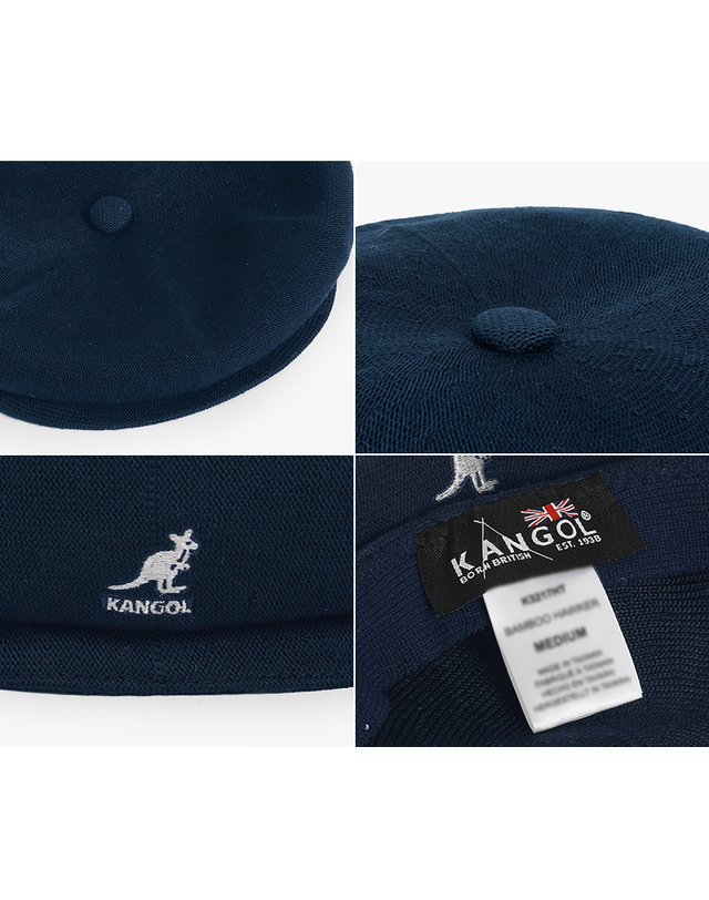 캉골 캉골 K3217HT DK BLUE 뱀부 호커 울 뉴스보이캡 팔각모자 착용컷