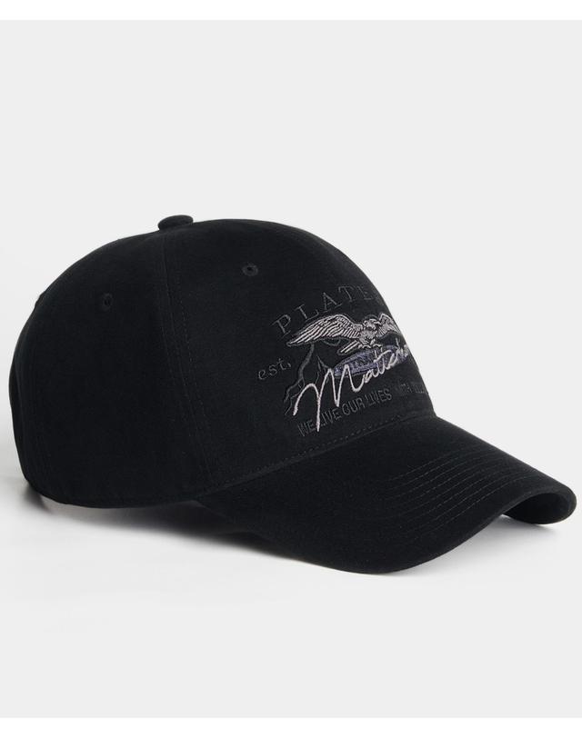 플래토 피치원단 볼캡 MATT CAP BLACK 착용컷