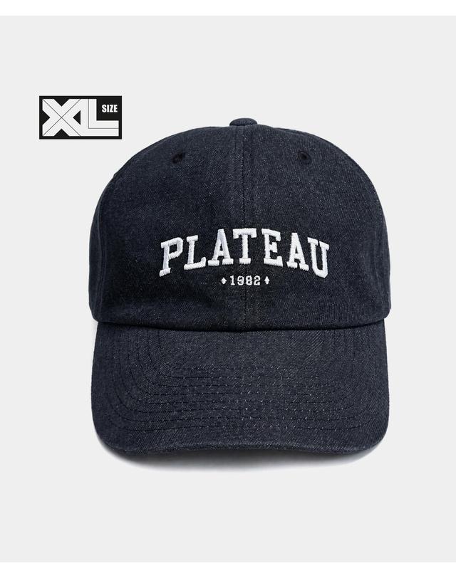 플래토 빅사이즈 워싱 볼캡 XL LST DENIM CAP BLACK 착용컷