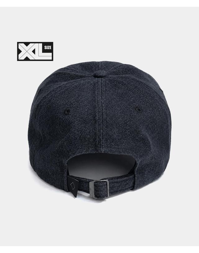 플래토 빅사이즈 워싱 볼캡 XL LST DENIM CAP BLACK 착용컷