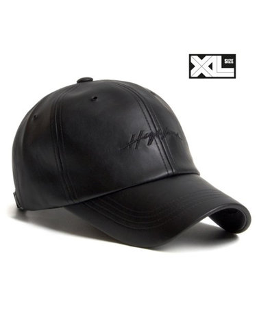 빅사이즈 볼캡 XL LEATHER HIGHLAND CAP BLACK