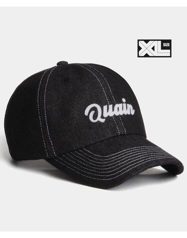 빅사이즈 데님 볼캡 XL QUAIN DENIM CAP BLACK