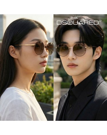 디스퀘어드 DQ0261K 53F 공식수입 라운드 오버사이즈 메탈 명품선글라스
