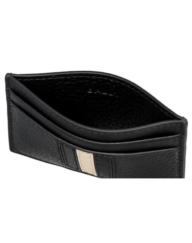 발리 [명품] BALLY 발리 카드 RBN C CARD CASE U901P BLACK 남성 카드지갑 진한 그레이 착용컷