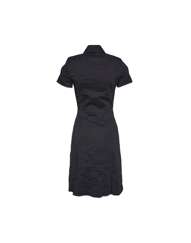 띠어리 [중고명품] [중고명품] 띠어리 블랙 코튼 여성 셔츠 원피스 K0203606 BLACK 착용컷