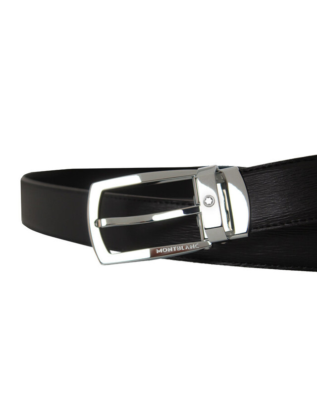 몽블랑 [명품] Montblanc 몽블랑 벨트 116706남성 정장벨트 진한 그레이 착용컷