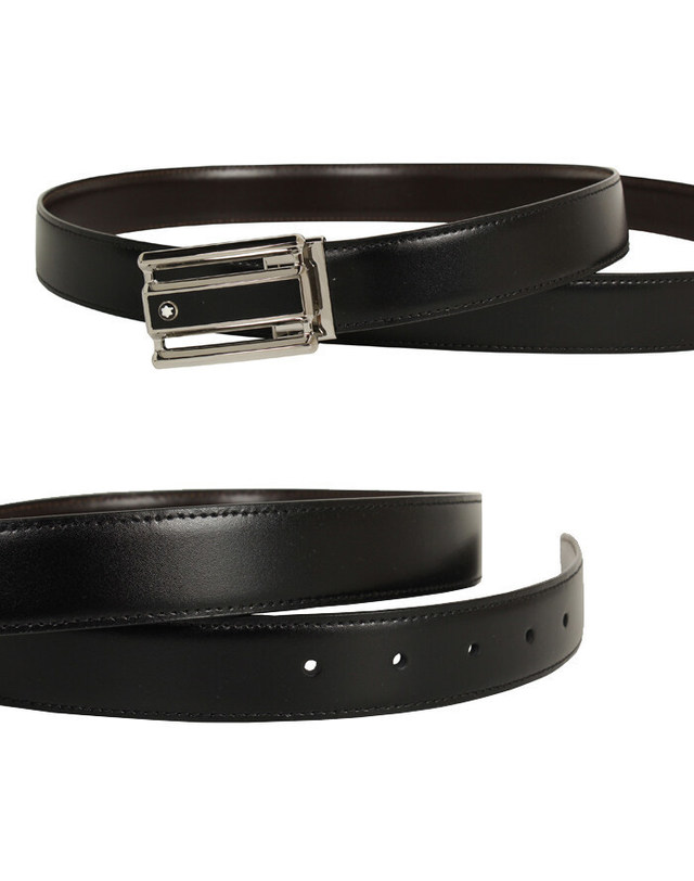 몽블랑 [명품] MONTBLANC 몽블랑 벨트 114423 정장벨트 진한 그레이 착용컷