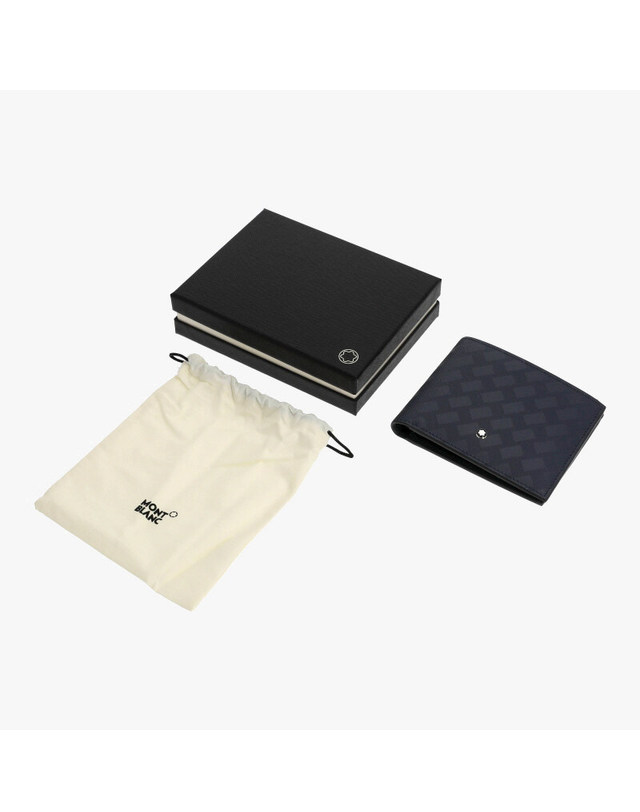 몽블랑 [명품] 198063 남성 반지갑 네이비 착용컷
