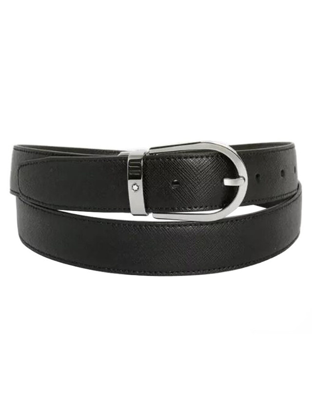 몽블랑 [명품] MONTBLANC 몽블랑 벨트 222139 남성 정장벨트 기존 113834 모델 진한 그레이 착용컷