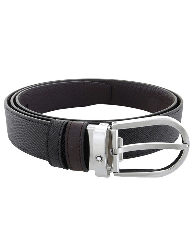 몽블랑 [명품] MONTBLANC 몽블랑 벨트 222139 남성 정장벨트 기존 113834 모델 진한 그레이 착용컷