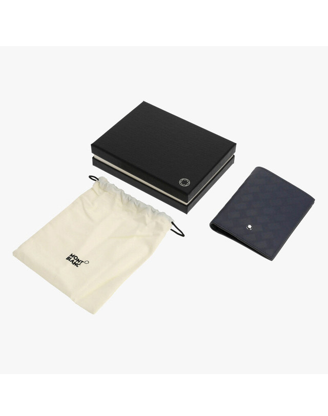 몽블랑 [명품] 198067 남성 반지갑 네이비 착용컷