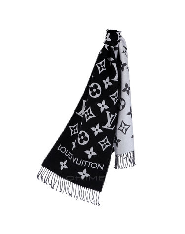 (선물포장)(당일출고) 루이비통머플러 울 WOOL 100% LV 에센셜 블랙