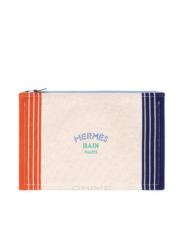 에르메스클러치 TROUSSE FLAT MAILLC 마린