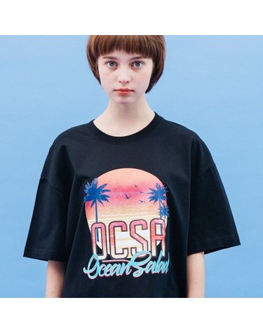 OCSA PALM TREE TEE(BLACK)