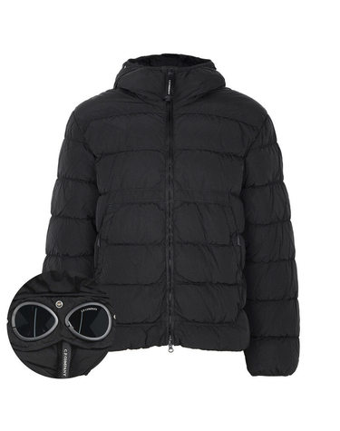 [명품] 씨피컴퍼니 26FW 블랙 가먼트다잉 크롬 R 고글 후드 덕 다운 자켓 21CMOW011A 005904G 999