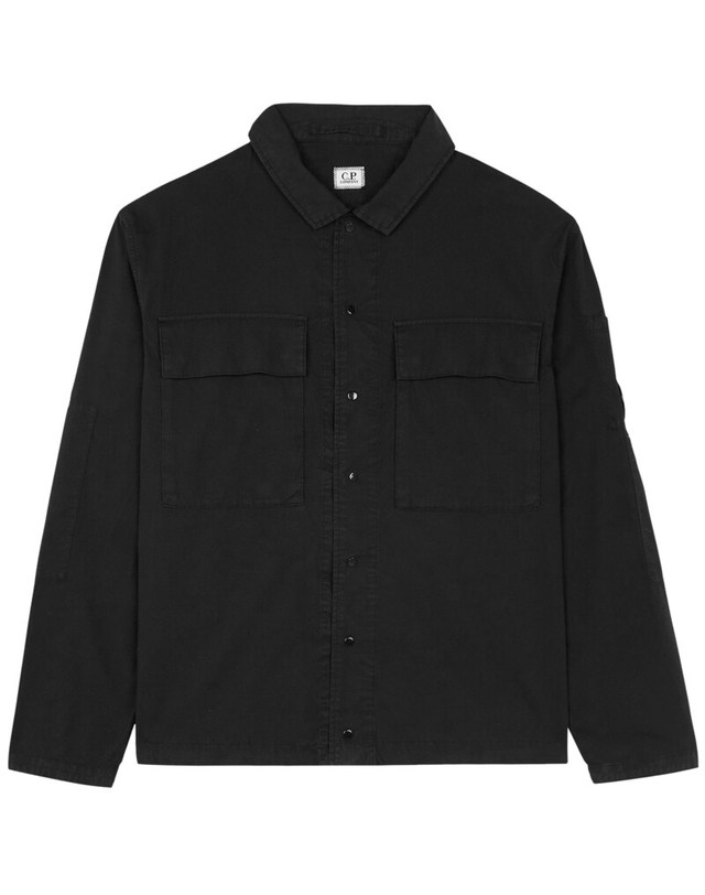 씨피 컴퍼니 씨피컴퍼니 [명품] CP 25SS 렌즈 와펜 포켓 오버 셔츠 자켓 블랙 18CMOS237A 005691G 999 BLACK 착용컷