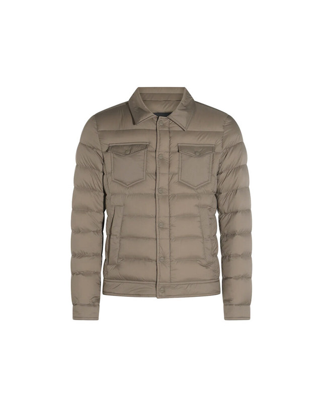 에르노 [명품] 에르노 25FW LA DENIM 패딩 자켓 도브그레이 PI011ULE 12456Z 2600 착용컷