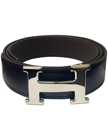 [명품] H064544CK05 H073967CAAB 아르장 H 버클 리버시블 레더 스트랩 32mm 팔라듐 하드웨어 느와르 초콜릿 벨트 /