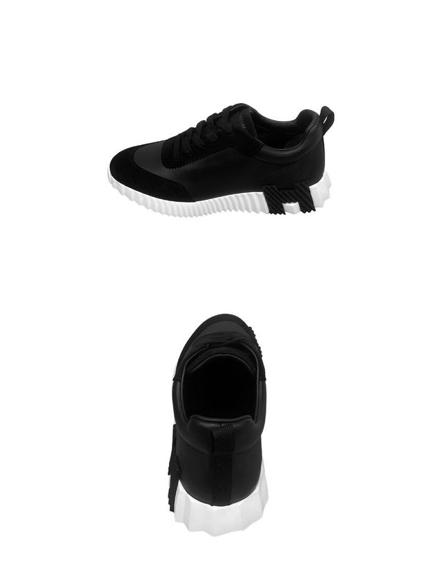 에르메스 [명품] 바운싱 카프스킨 스웨이드 고트스킨 스니커즈 누아 남성 슈즈 H242810Z H02 / TRN BLACK 착용컷